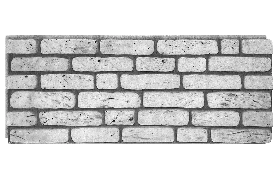 Homlokzati falpanel Rusztikus Fehér Tégla fekete fugával