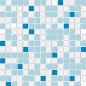 Mosaic Blue PVC falpanel