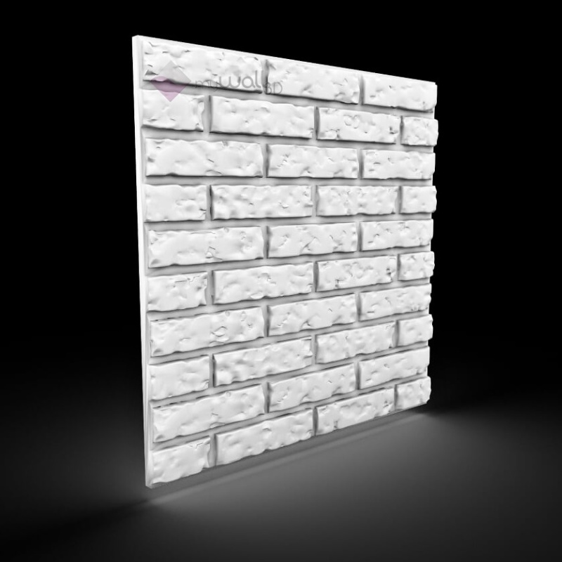 Купить стеновой кирпич. 3d cамоклеющиеся панели "кирпич Оникс" (Brick Beige-White). Гипсовая 3d панель "кирпич плоский". Декоративный кирпич Тироль БРИК 393-60. Гипсовые панели под кирпич.
